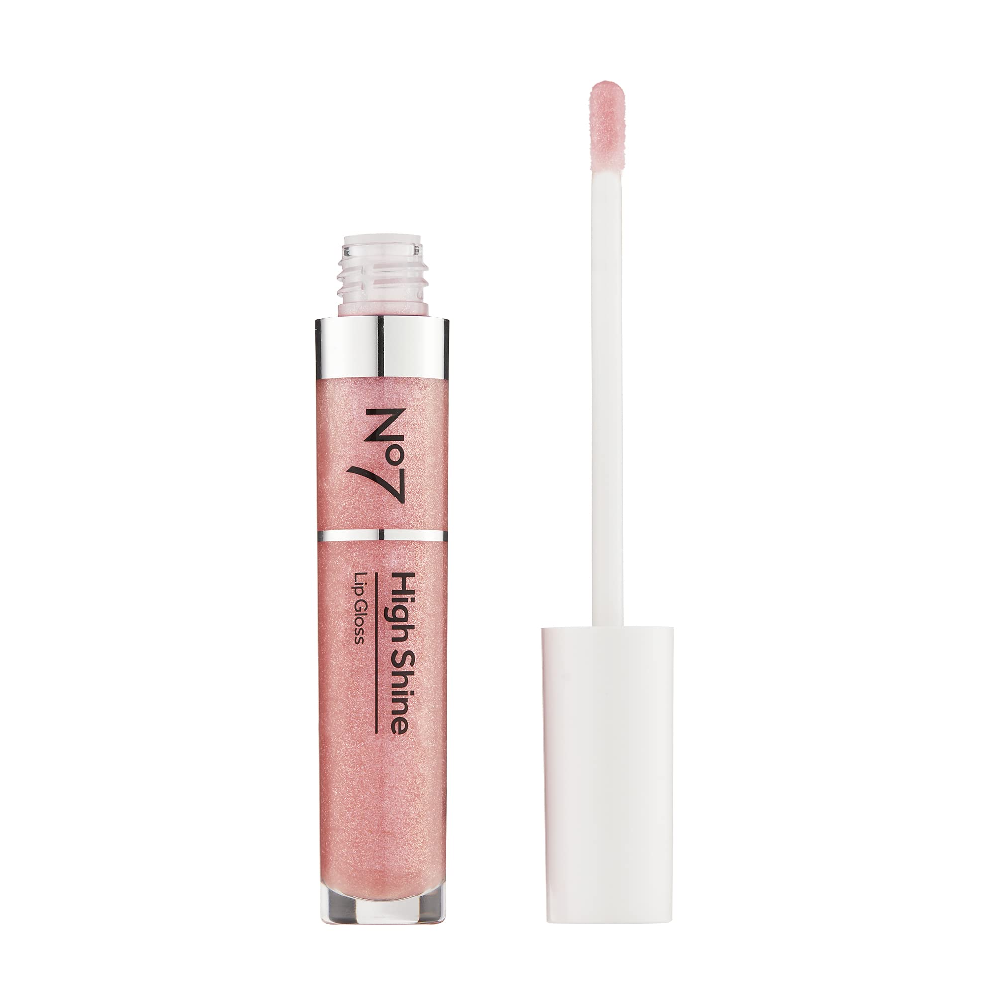 No7 High Shine Lip Gloss Pink Slip applicator for long-lasting moisture