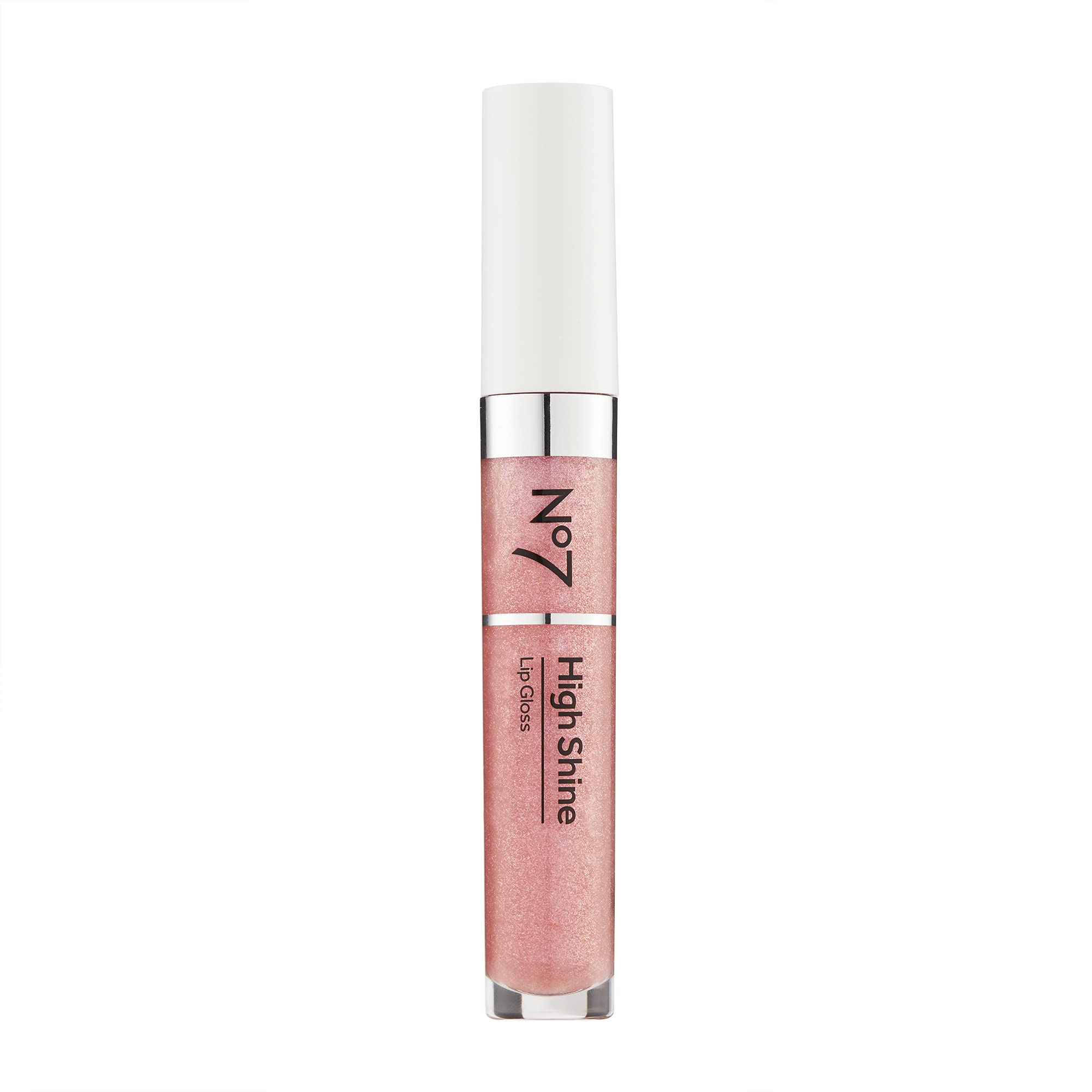 No7 High Shine Lip Gloss Pink Slip bottle with rich shine and hydration