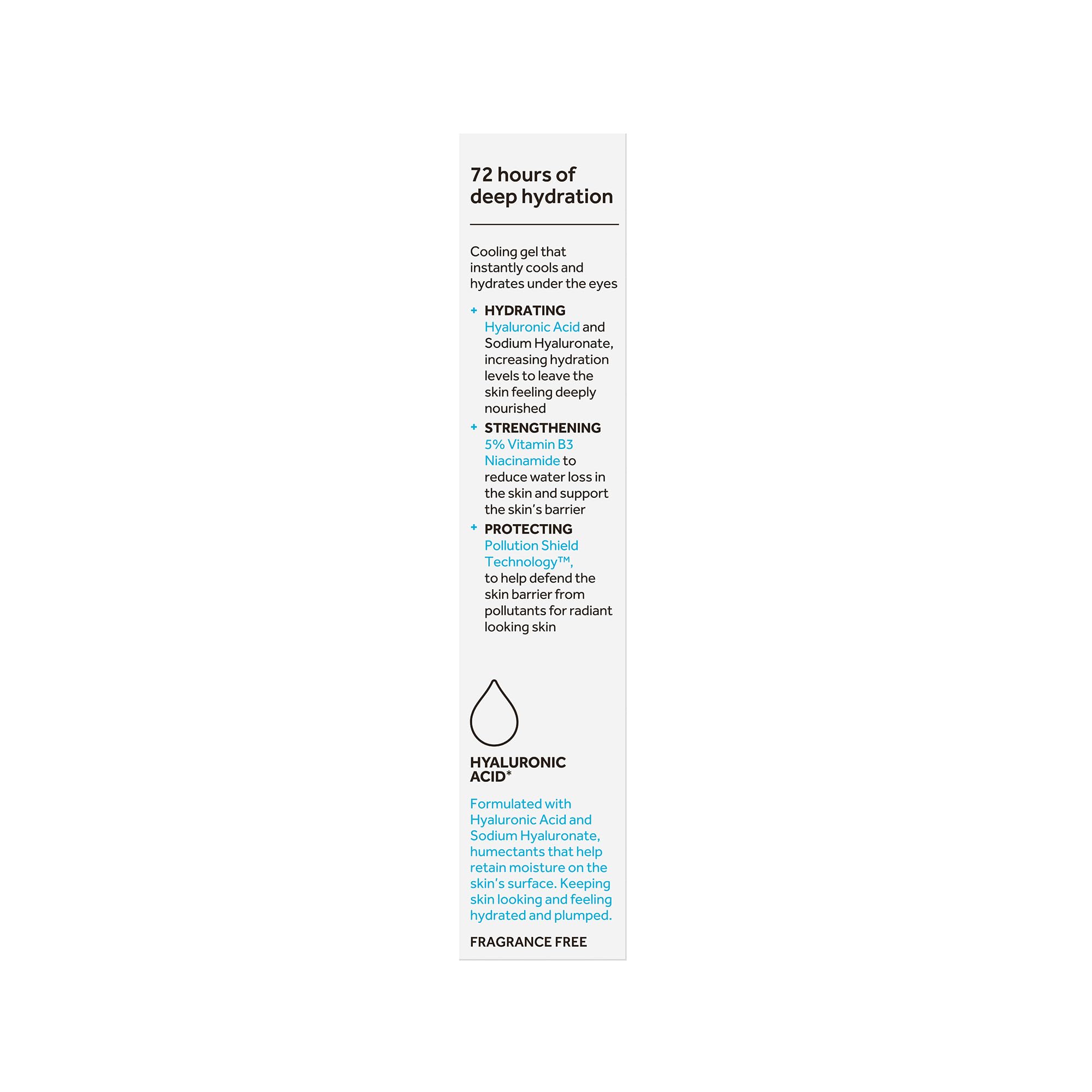 No7 HydraLuminous+ moment in morning routine for waking eyes.