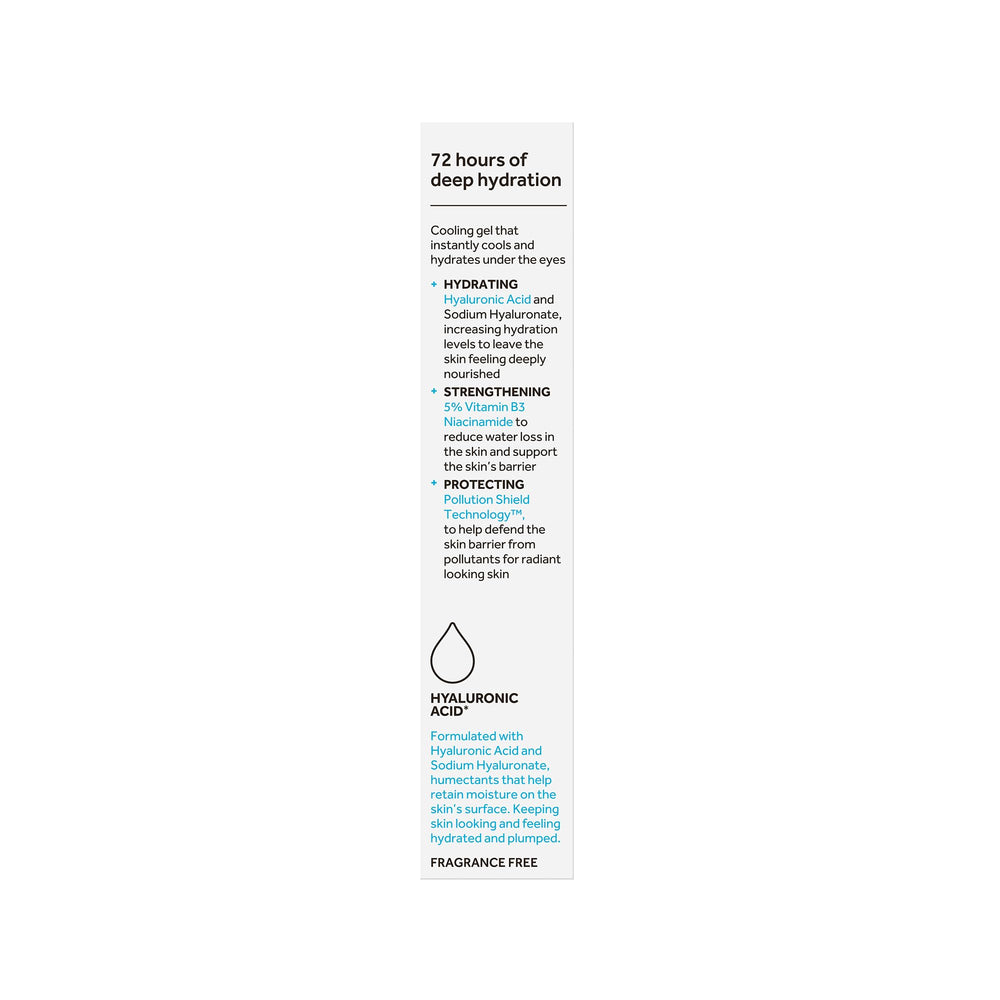 No7 HydraLuminous+ moment in morning routine for waking eyes.