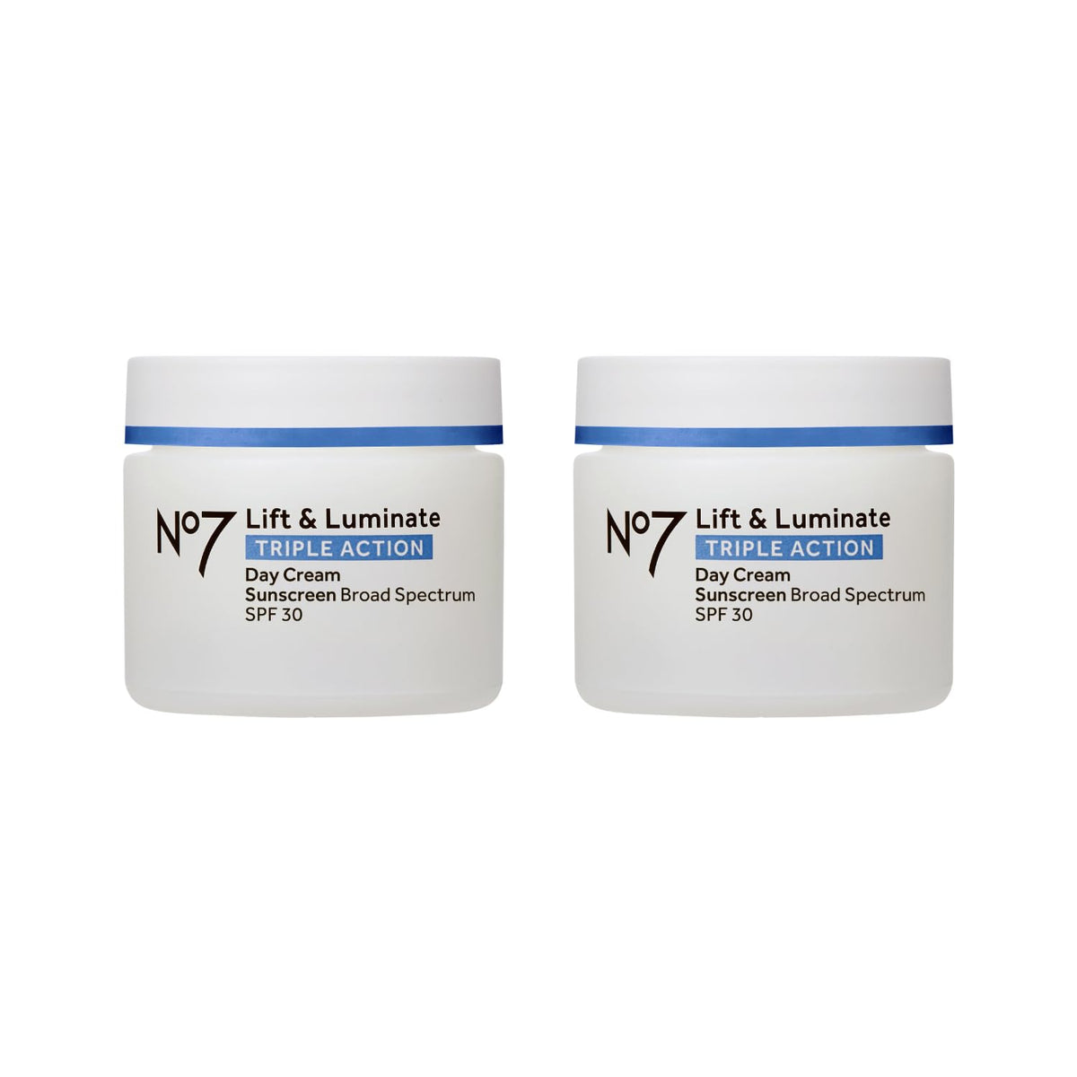 No7 Lift & Luminate 2-pack box, ideal for daily skincare routine.