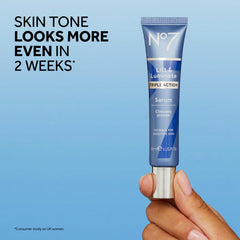 No7 Lift & Luminate serum vitamin C boost for even skin tone.