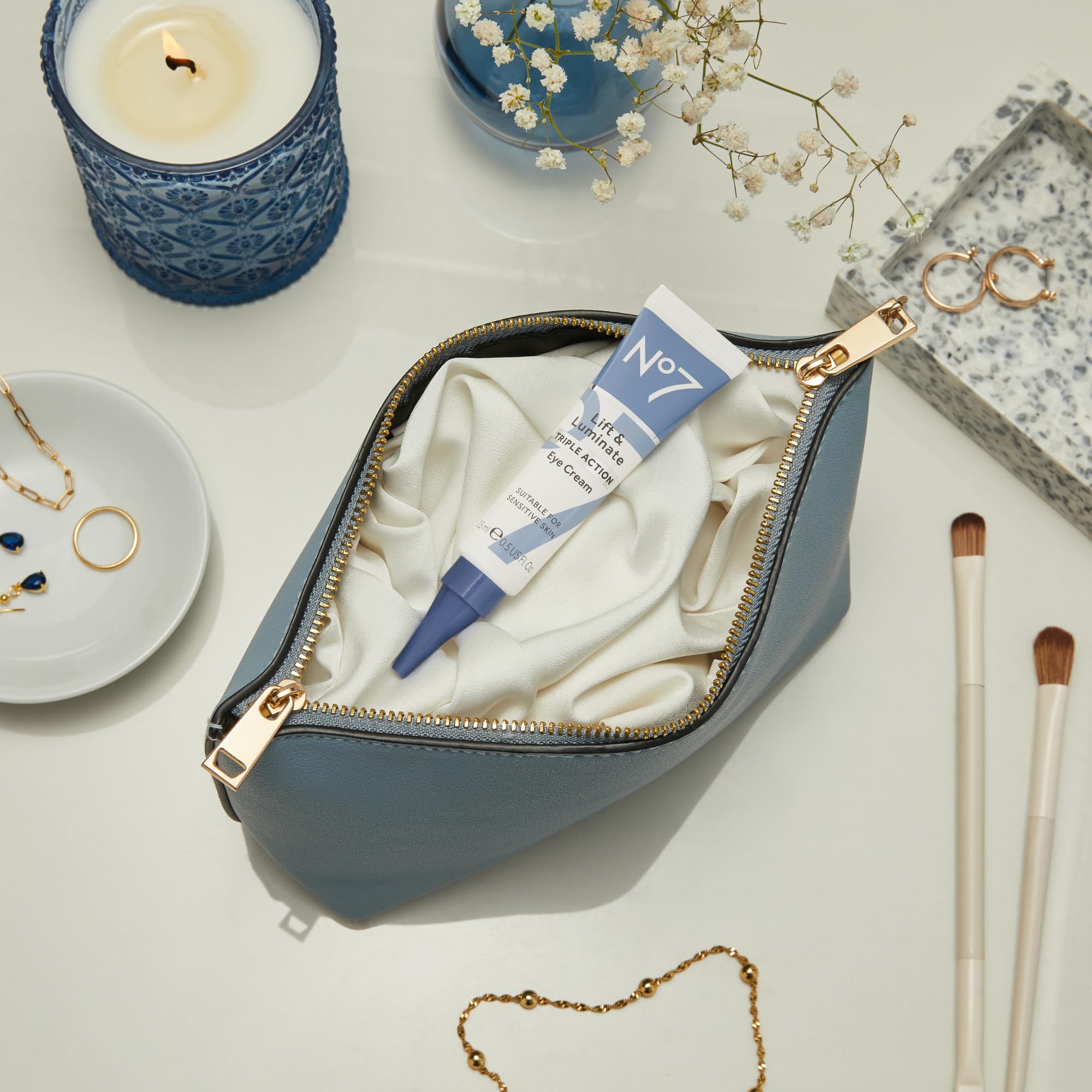 No7 Lift & Luminate product in morning routine use.