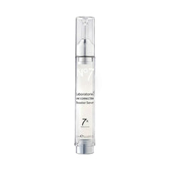 No7 Line Correcting Booster Serum bottle close-up showing premium packaging for radiant skin.