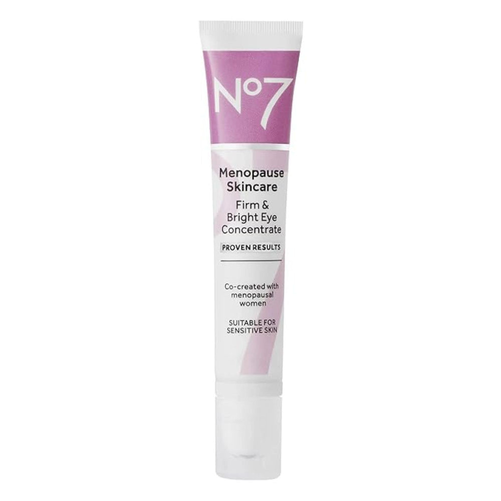 No7 menopause eye concentrate roller application close-up showing cooling and hydration benefits