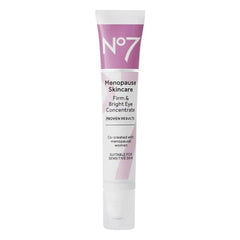 No7 menopause eye concentrate roller application close-up showing cooling and hydration benefits