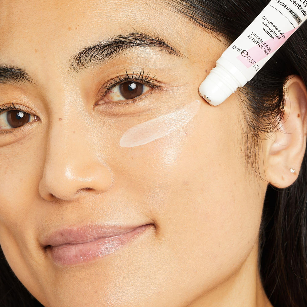 No7 menopause eye concentrate under-eye area demonstrating improved brightness and refreshed appearance