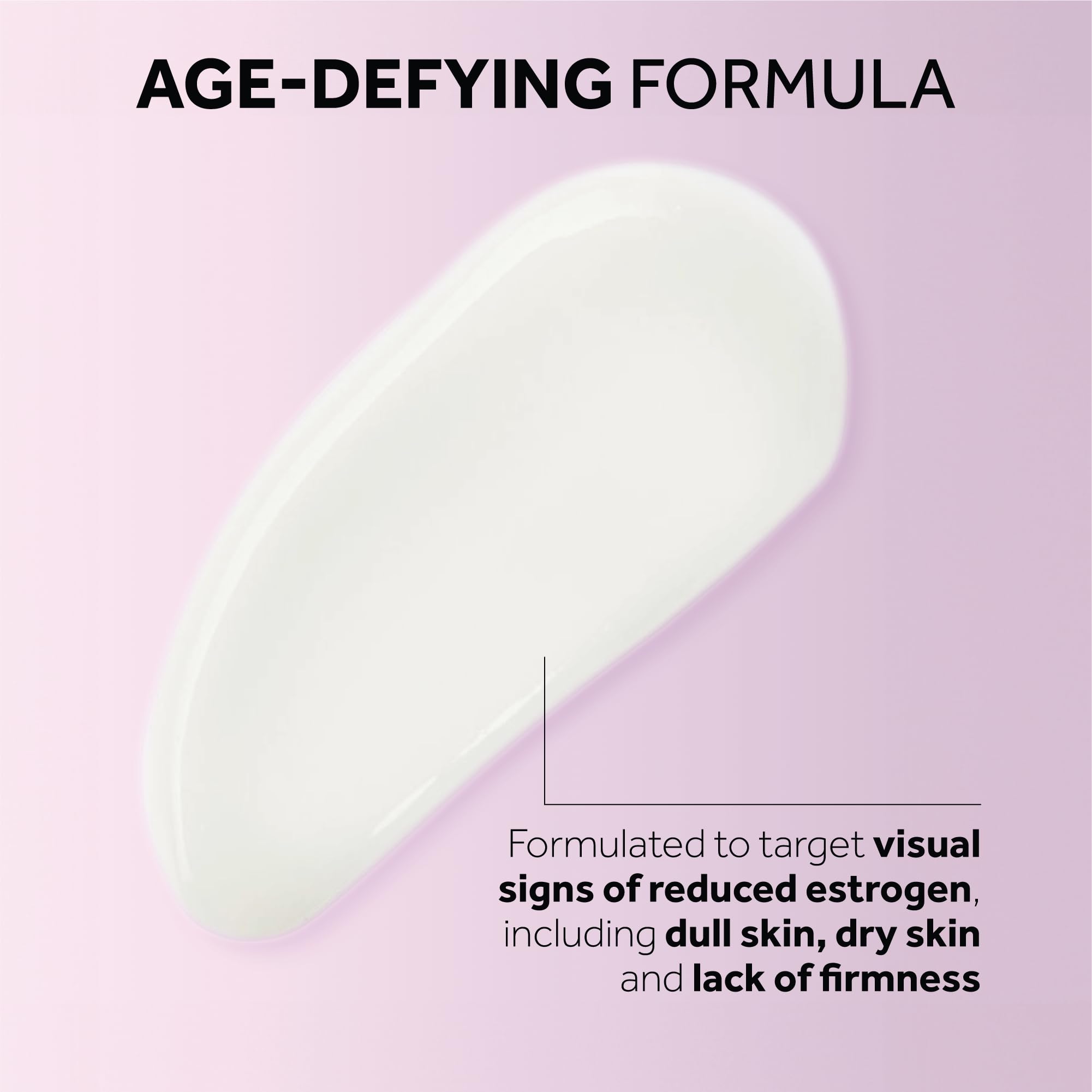 No7 Menopause Serum appears on the skin displaying lightweight texture.