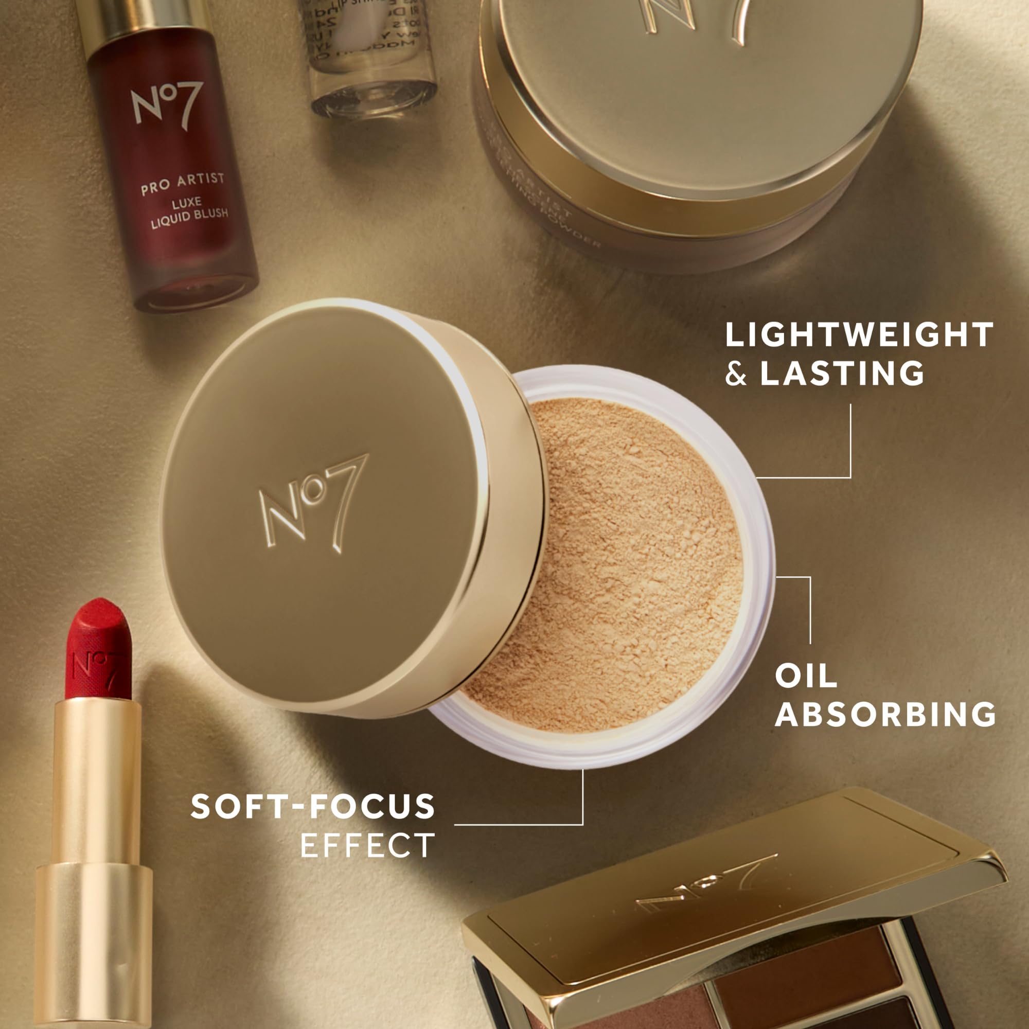 No7 Pro Artist Loose Setting Powder helps makeup last longer.