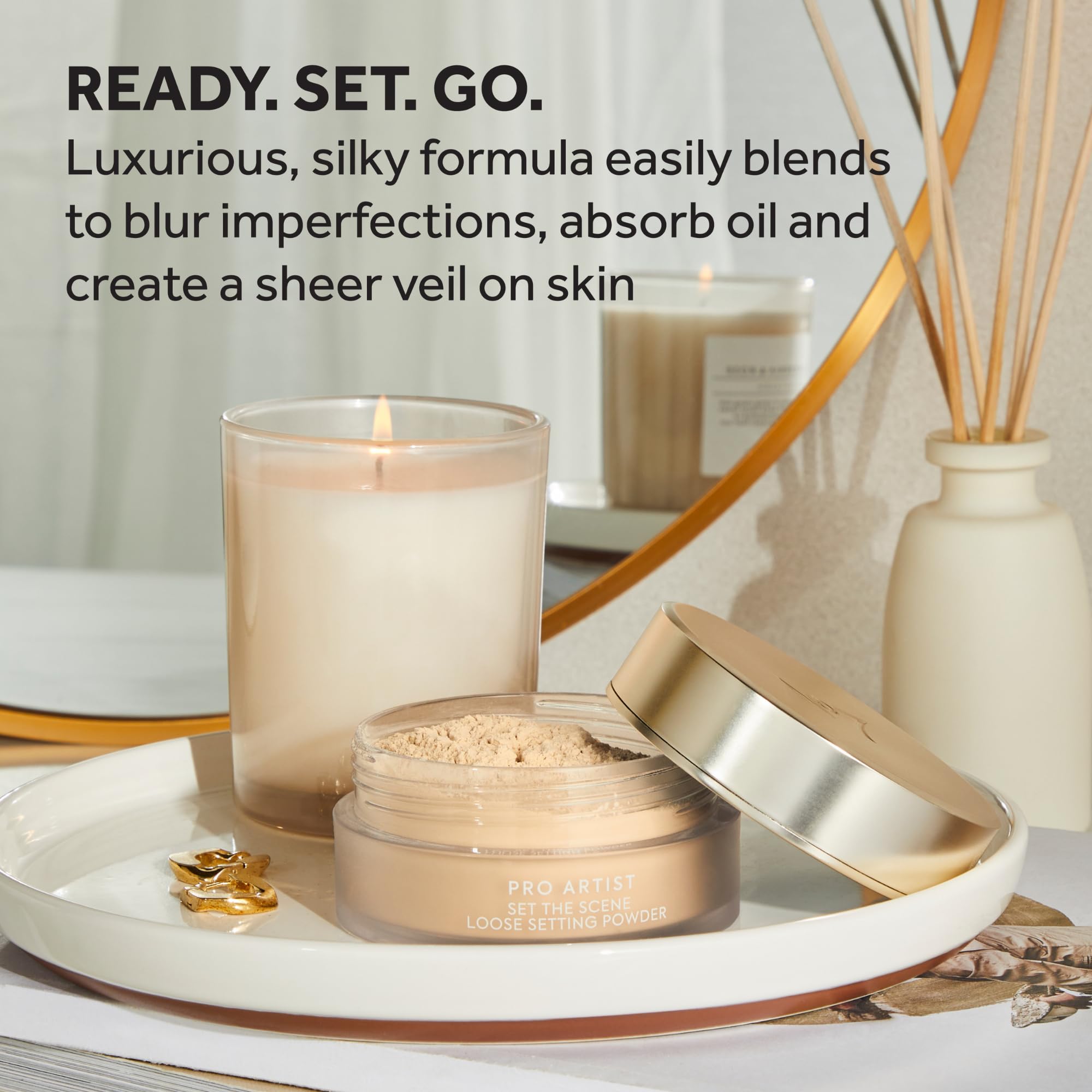 No7 Pro Artist Loose Setting Powder delivers a soft focus finish.