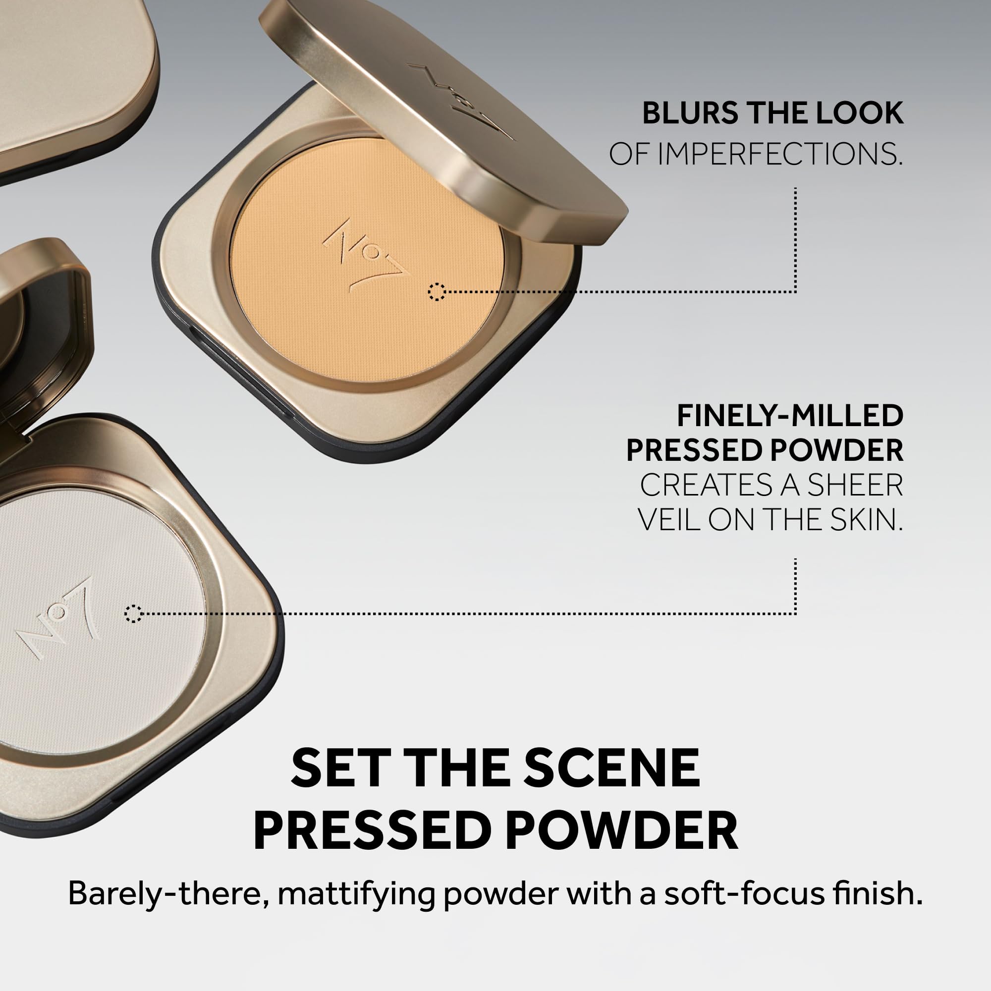 No7 Pro Artist pressed setting powder closeup reveals silky texture