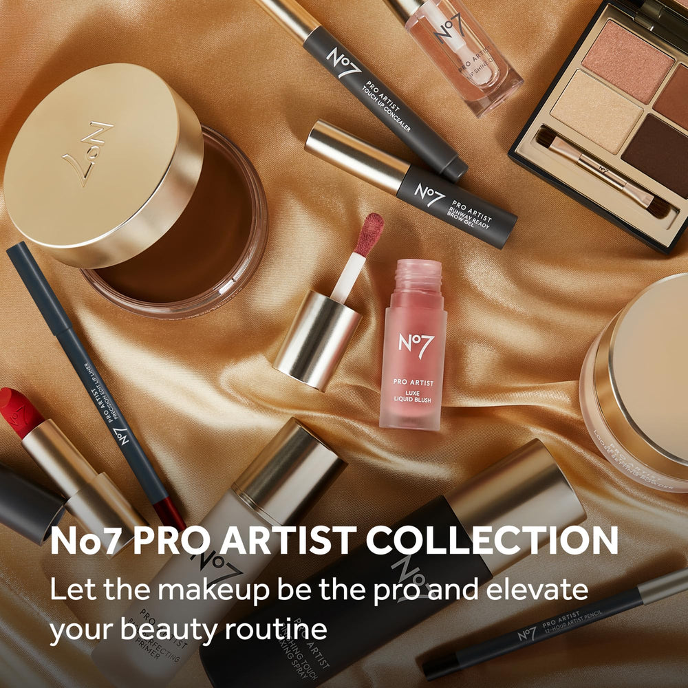 No7 Pro Artist pressed powder offers long wear without caking.