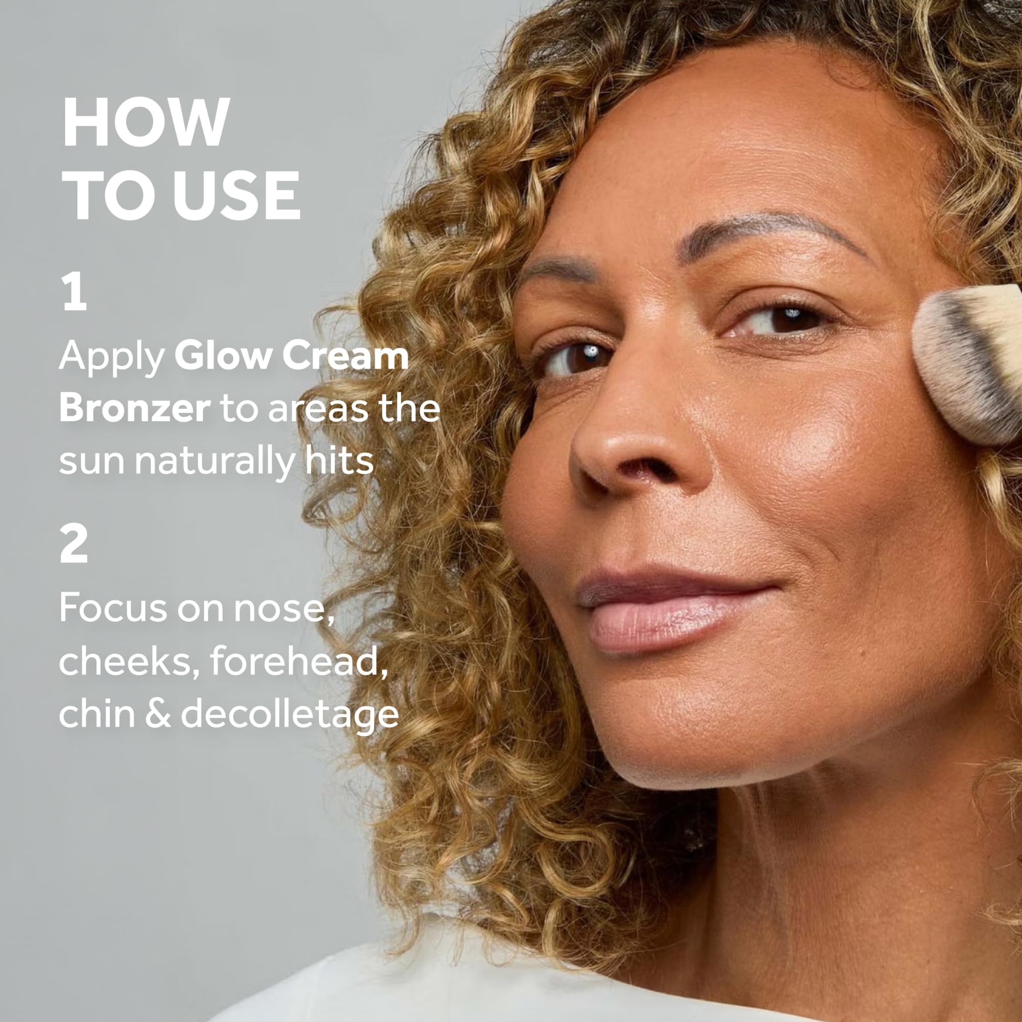 No7 Pro Artist Soft Glow Cream Bronzer on nose and forehead showing natural contour and glow.