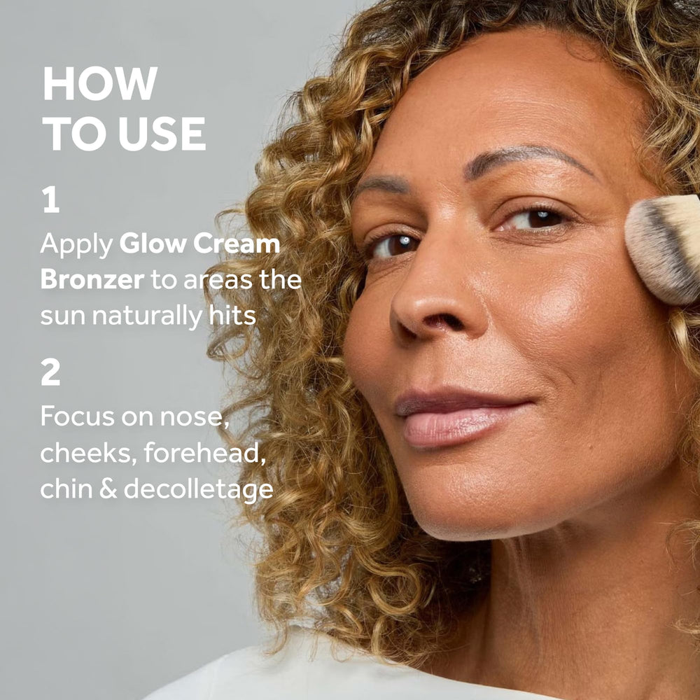 No7 Pro Artist Soft Glow Cream Bronzer on nose and forehead showing natural contour and glow.