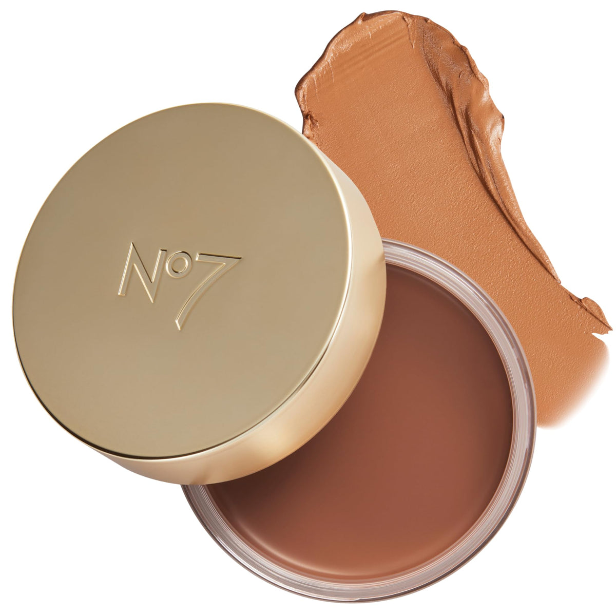 No7 Pro Artist Soft Glow Cream Bronzer packaging closeup highlighting creamy texture for easy application.