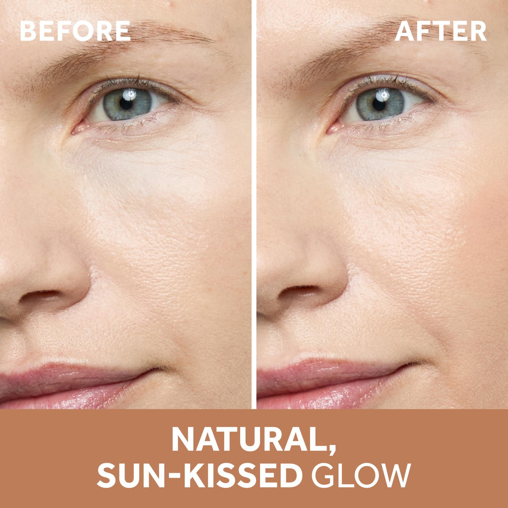 No7 Pro Artist Soft Glow Cream Bronzer swirl on skin demonstrating blendable texture for natural warmth.