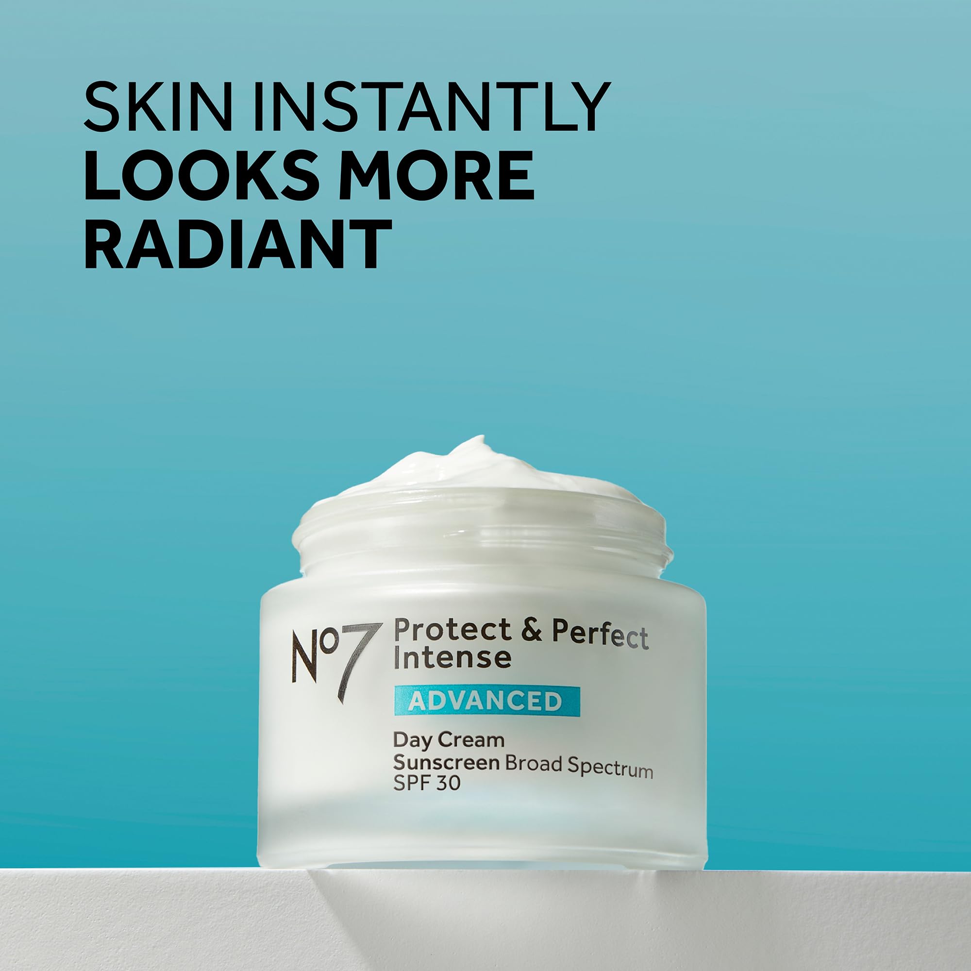 No7 Protect & Perfect Day Cream texture swirl shows rich hydration for supple skin