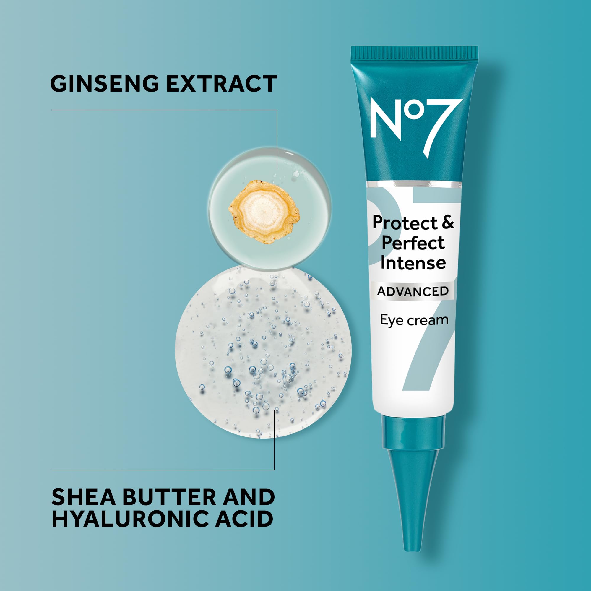 Applying No7 Protect & Perfect Eye Cream around the under-eye area