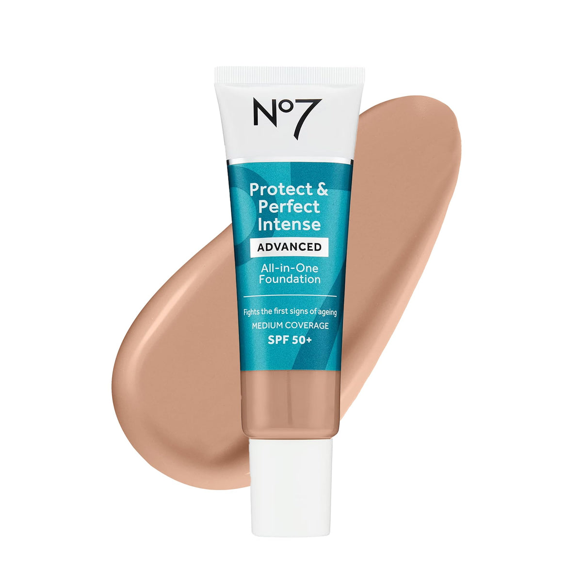 No7 Protect & Perfect foundation bottle shows even tone and smooth coverage.