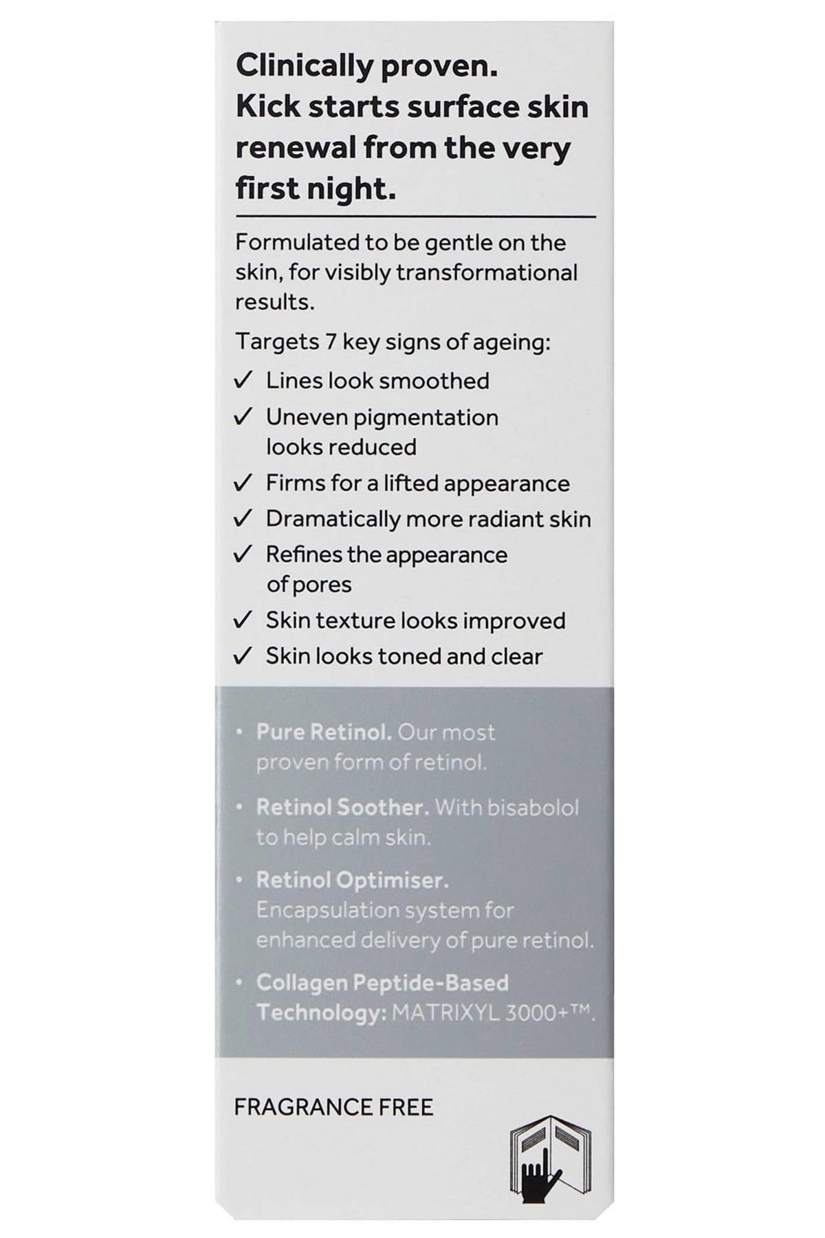 No7 Pure Retinol Night Concentrate outer packaging for premium storage.