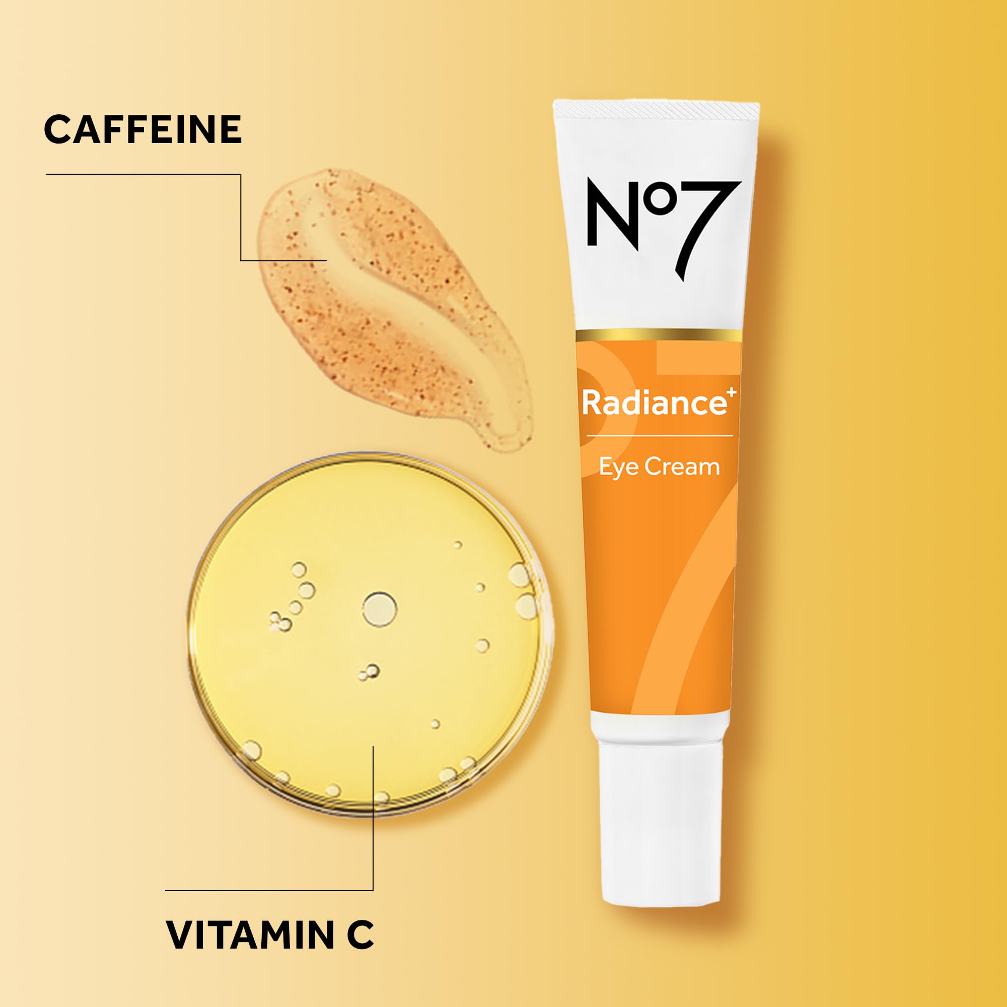 No7 Radiance+ brightened under-eye finish for a more rested appearance.