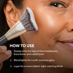 No7 Radiant Glow Powder Highlighter brow bone highlight adds lift.