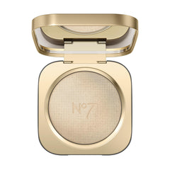 No7 Radiant Glow Powder Highlighter packaging highlights compact, travel-friendly design.