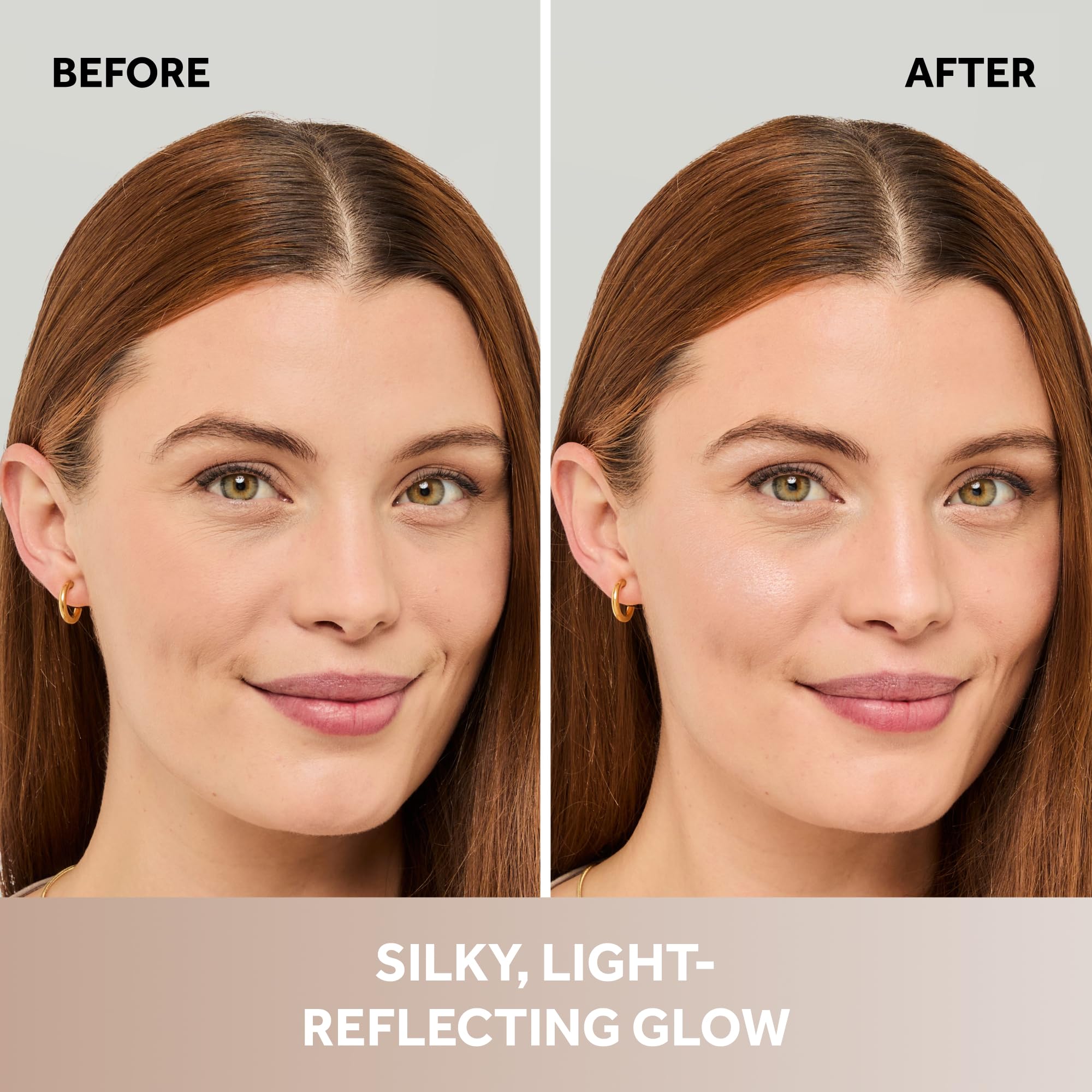 No7 Radiant Glow Highlighter Pink Silk highlights the brow bone with a subtle lift.