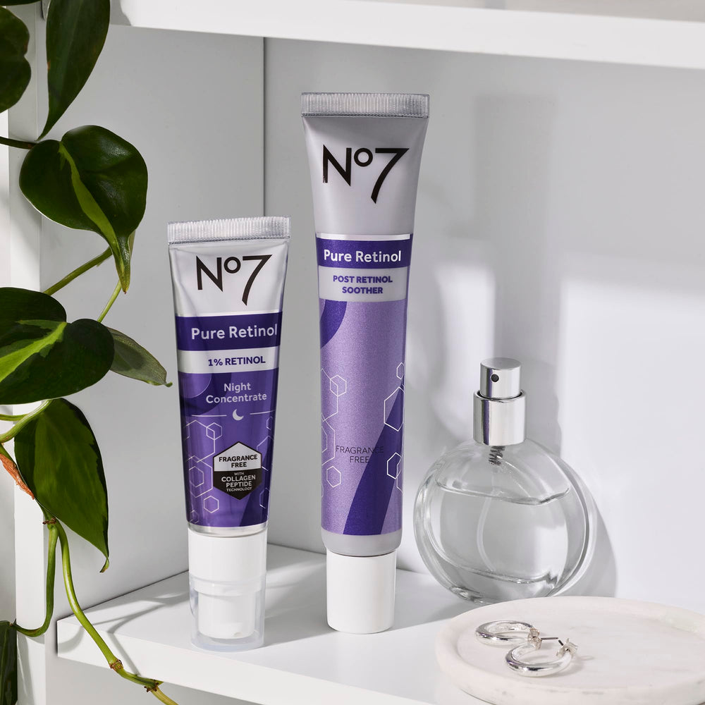No7 Relaxed skin after application conveys post-care comfort.