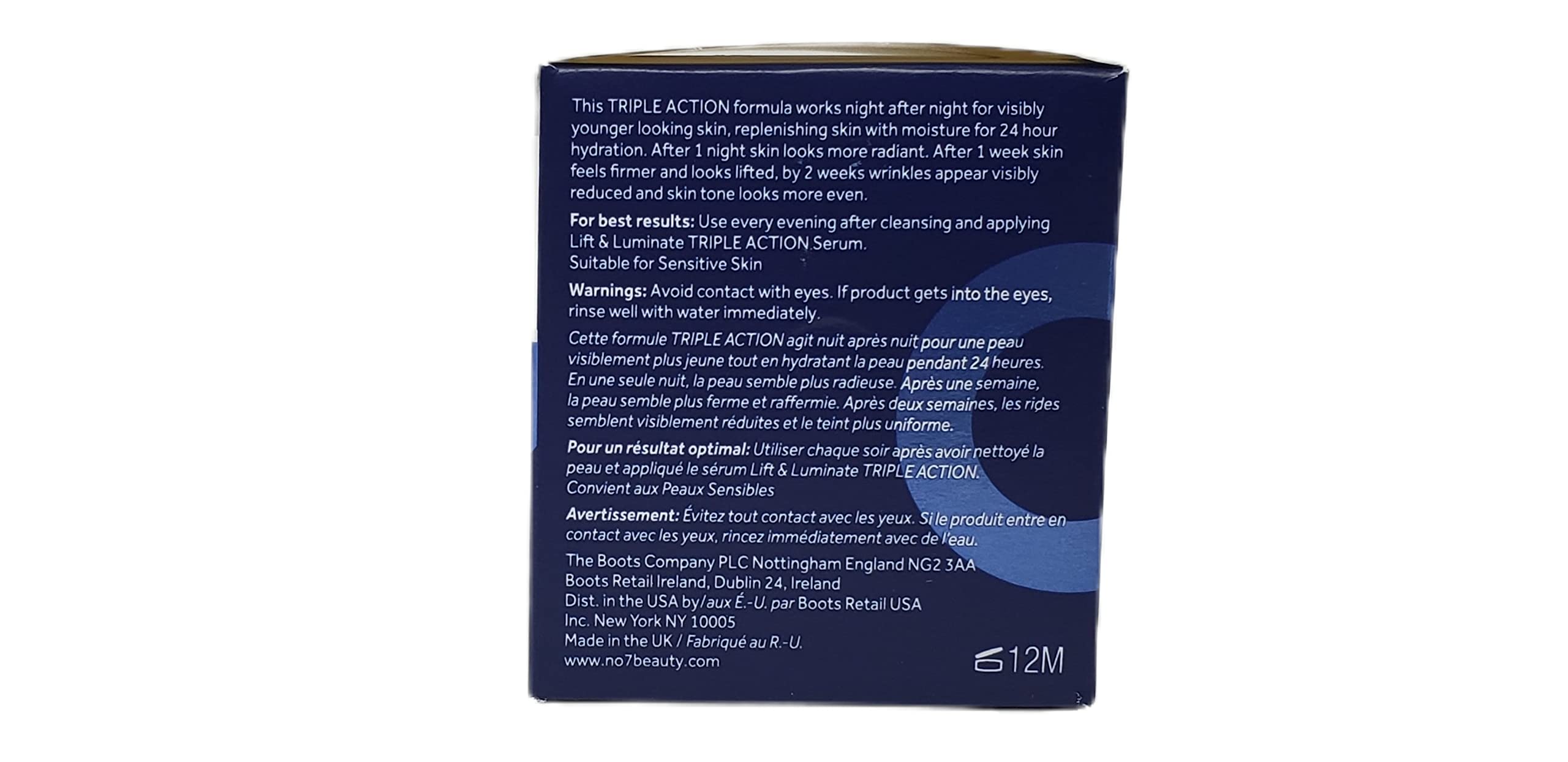 No.7 SPF 30 day cream close-up showing texture and protection