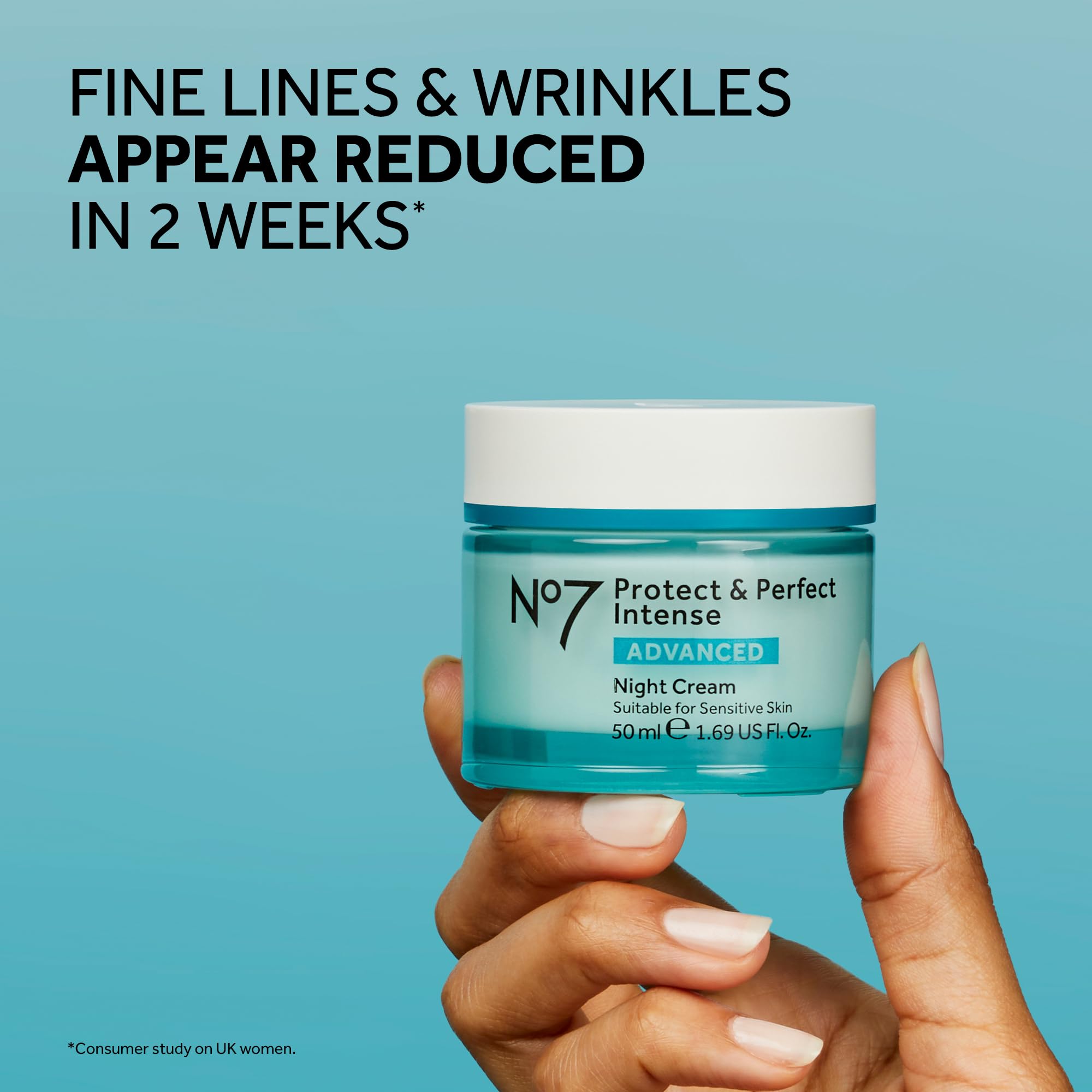 SPF 30 label on No7 Daytime Cream highlights sun protection.
