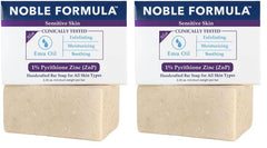 Noble Formula 1% ZnP bar soap for sensitive skin, gentle cleansing.