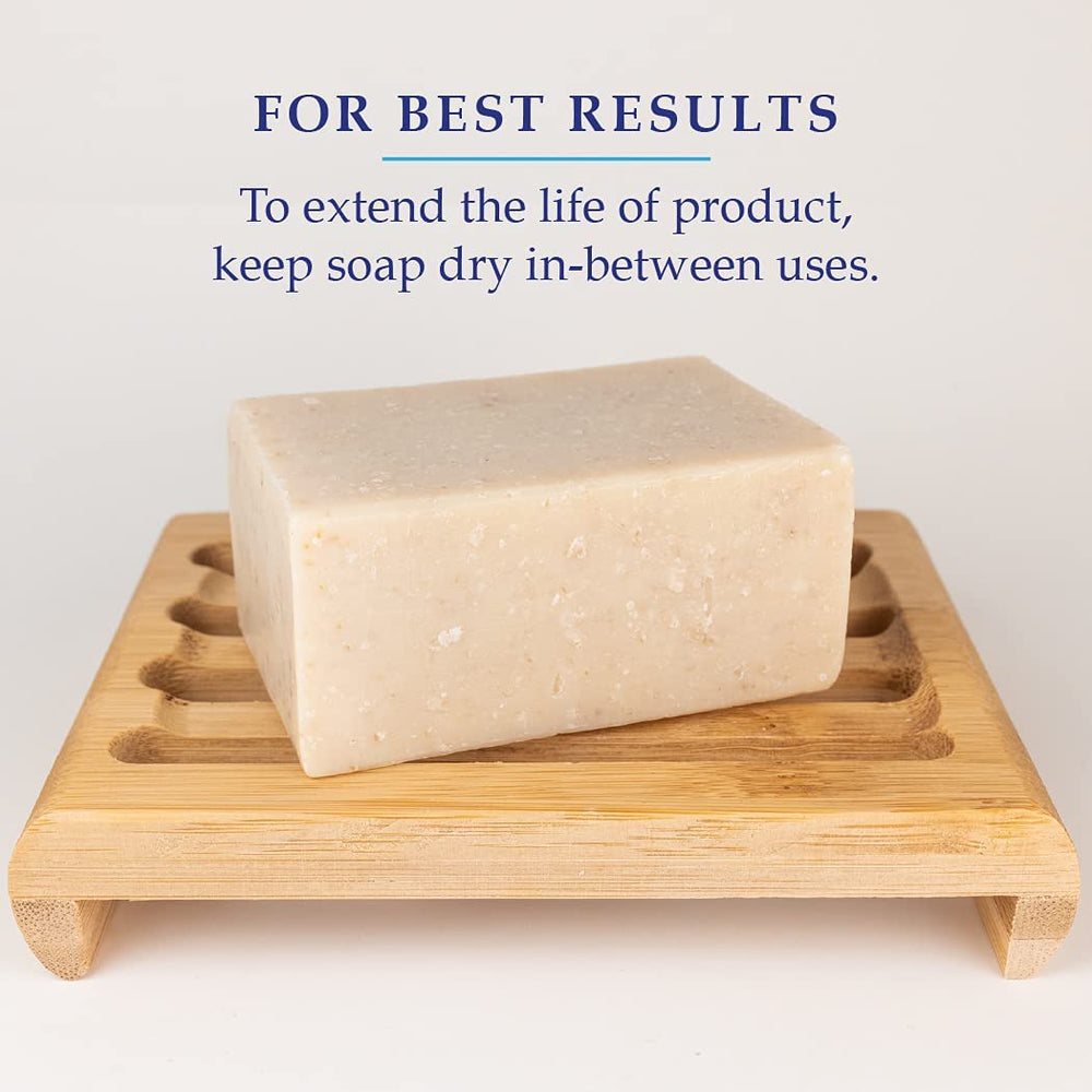 Noble Formula daily-use bar soap at sink demonstrates all-skin suitability and routine-friendly cleansing.