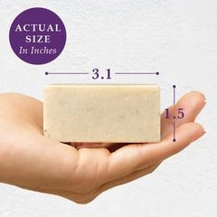 Noble Formula milled oats bar soap, gentle exfoliation.