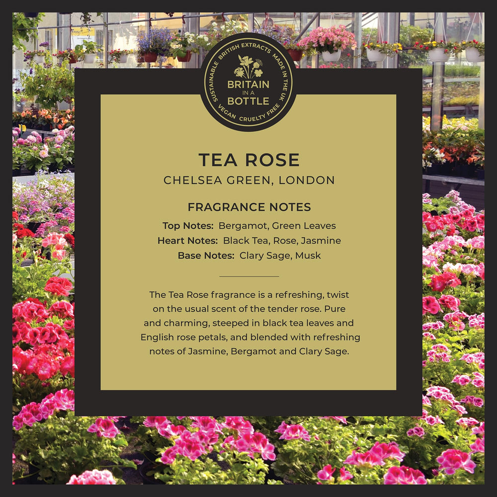 Tea Rose gel pump delivers quick, even lather with lasting scent