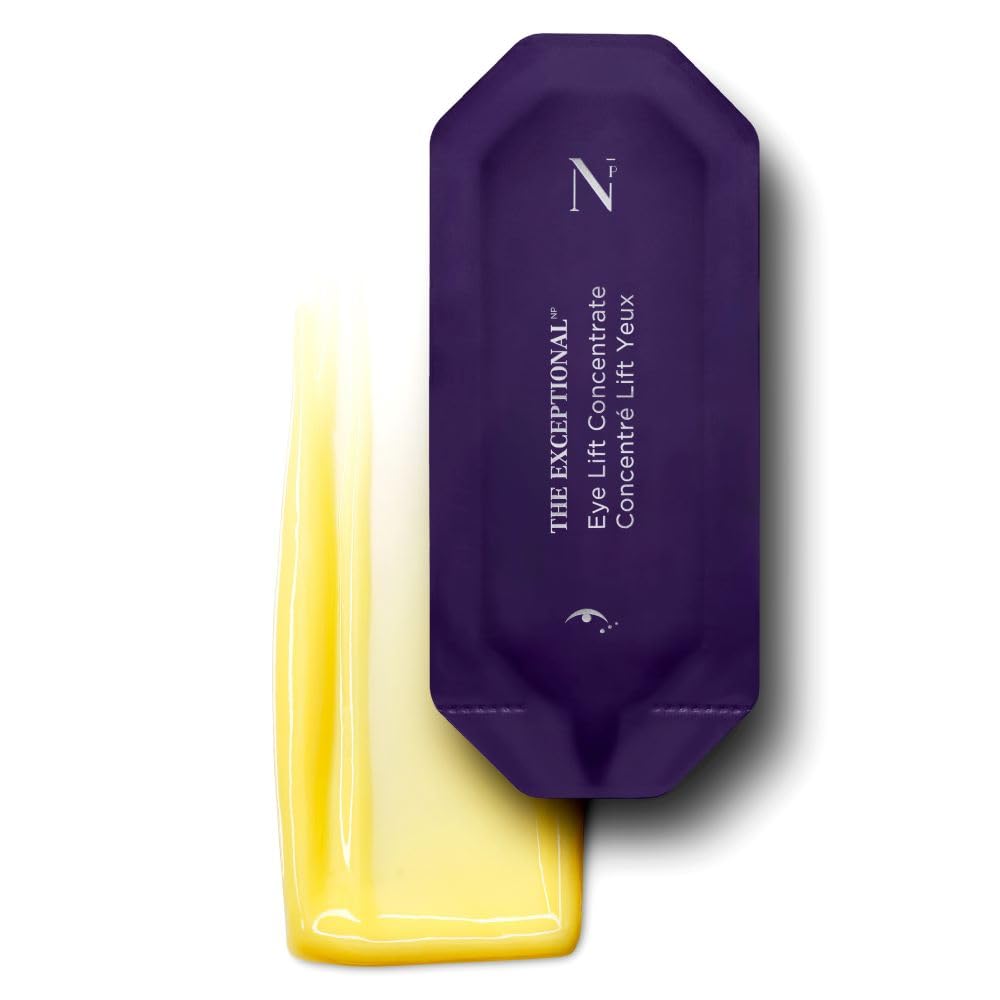 Noble Panacea Eye Lift Concentrate bottle close-up for long-lasting eye contour lift.