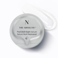 Noble Panacea Peptide8 Night Serum bottle for overnight hydration.