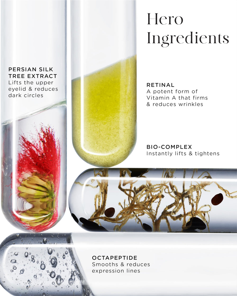 Noble Panacea Persian Silk Tree Extract visual suggesting lifting and firming.