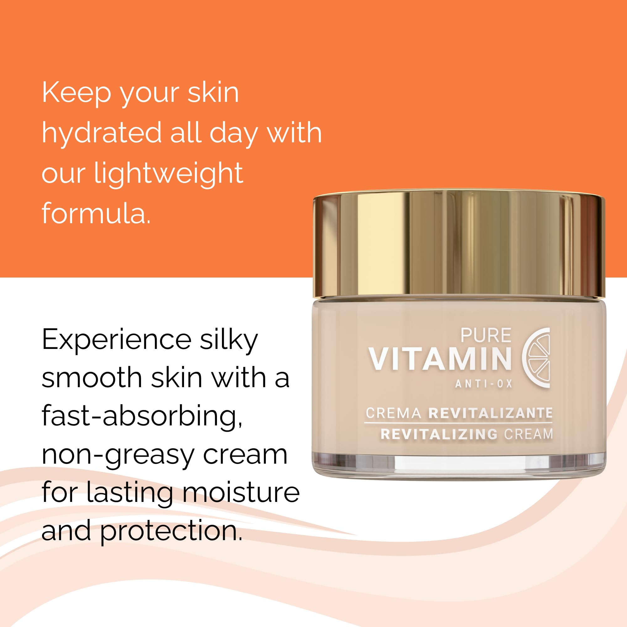 Noche Y Dia cream texture shown absorbing quickly for a lightweight feel.