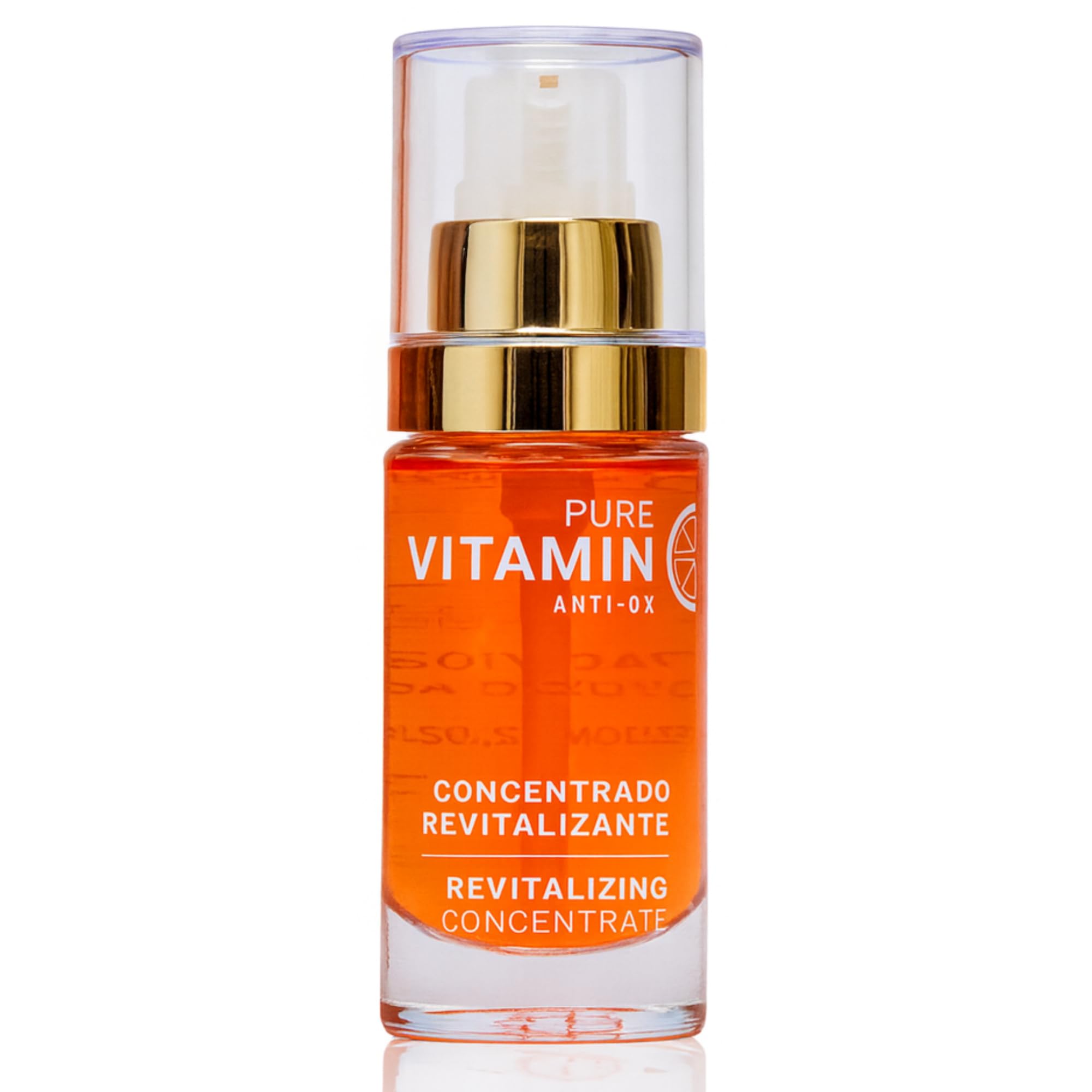 Noche Y Dia Vitamin C Serum bottle closeup illustrating premium glass packaging and stability.