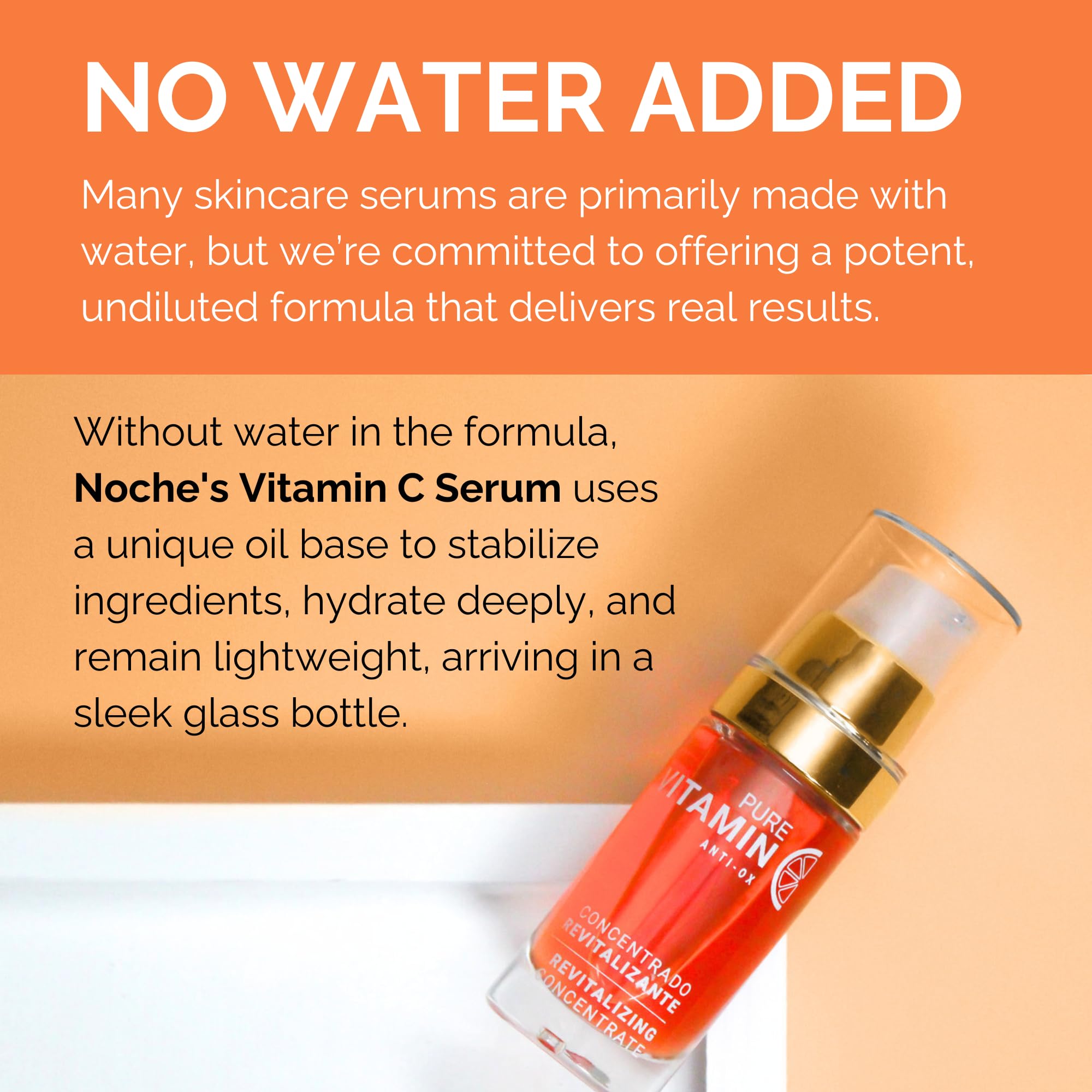 Noche Y Dia Vitamin C Serum ingredients closeup featuring kiwi seed oil and citrus.