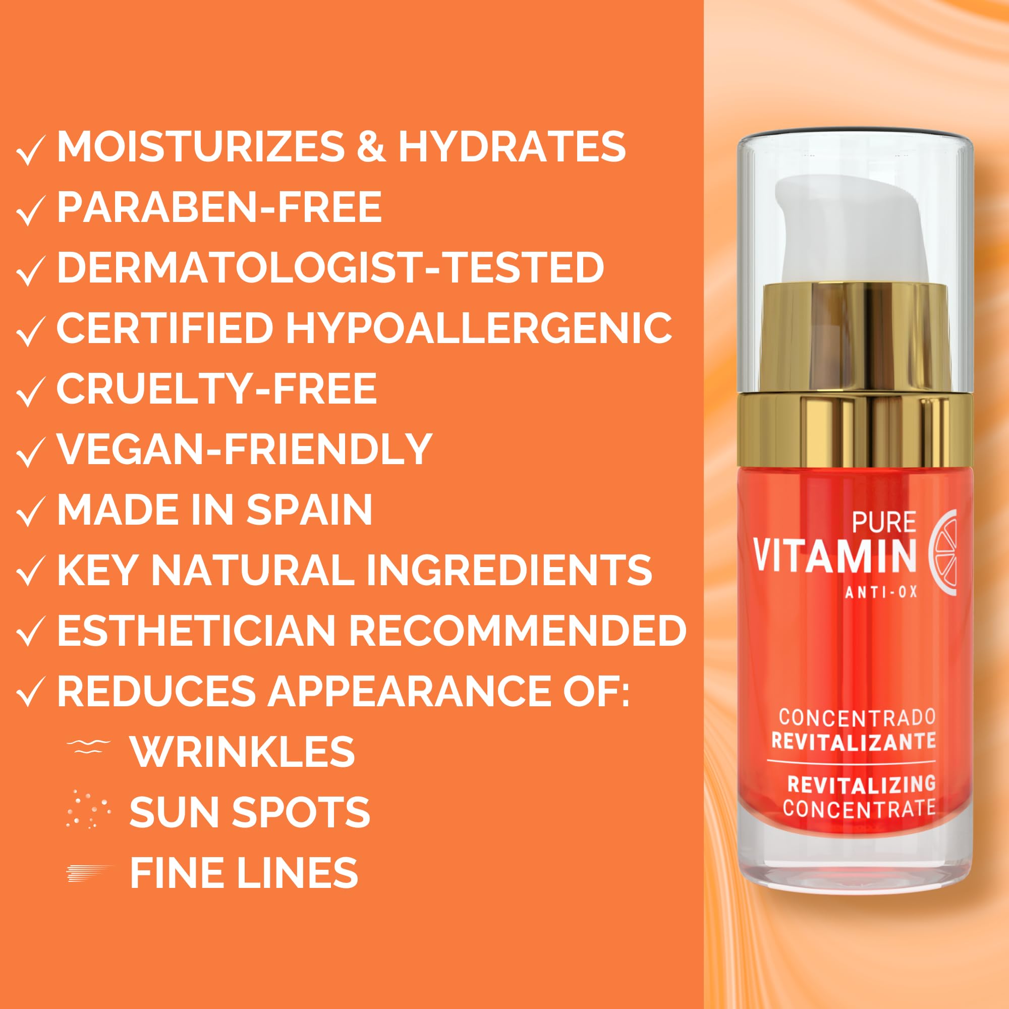 Noche Y Dia Vitamin C Serum amber glass bottle highlights stability and potency.