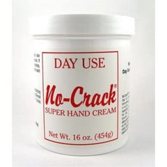 No Crack scented Day Use Cream 16oz being applied on hands for quick-drying hydration