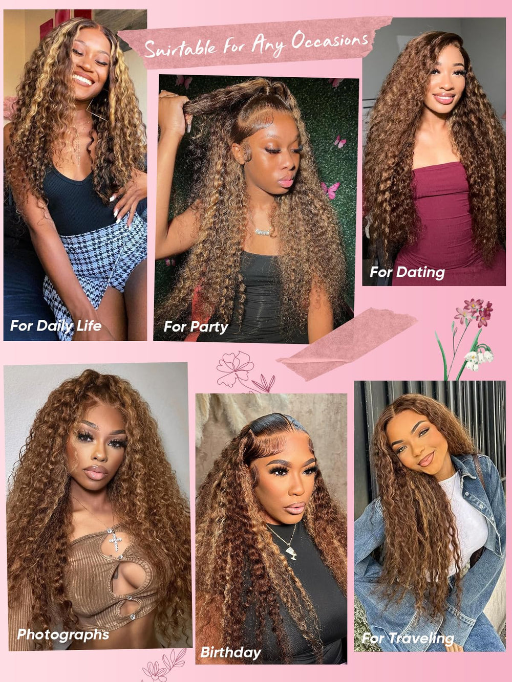 NOELLA honey blonde ombre lace front wig ideal for weddings and parties