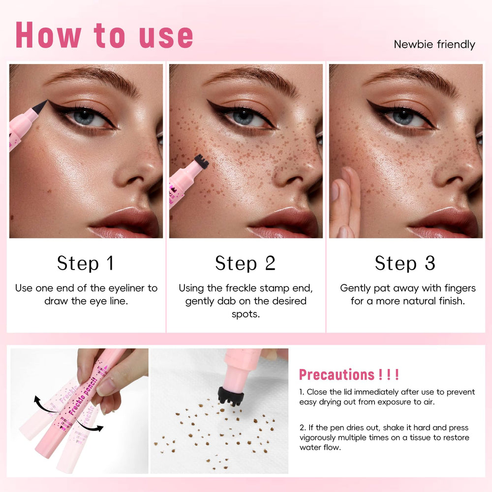 Noerrors freckle color swatches offer pigment options for sun-kissed variety
