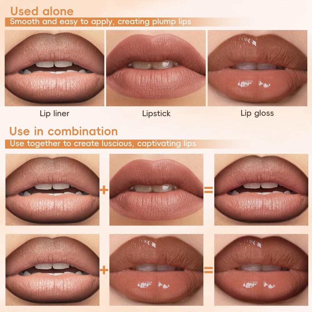 Noerrors Juicy Nude 3-step look versatile day-to-night lip styles