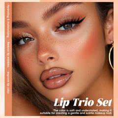 Noerrors Juicy Nude lipstick swatch shows matte base and full lip shape