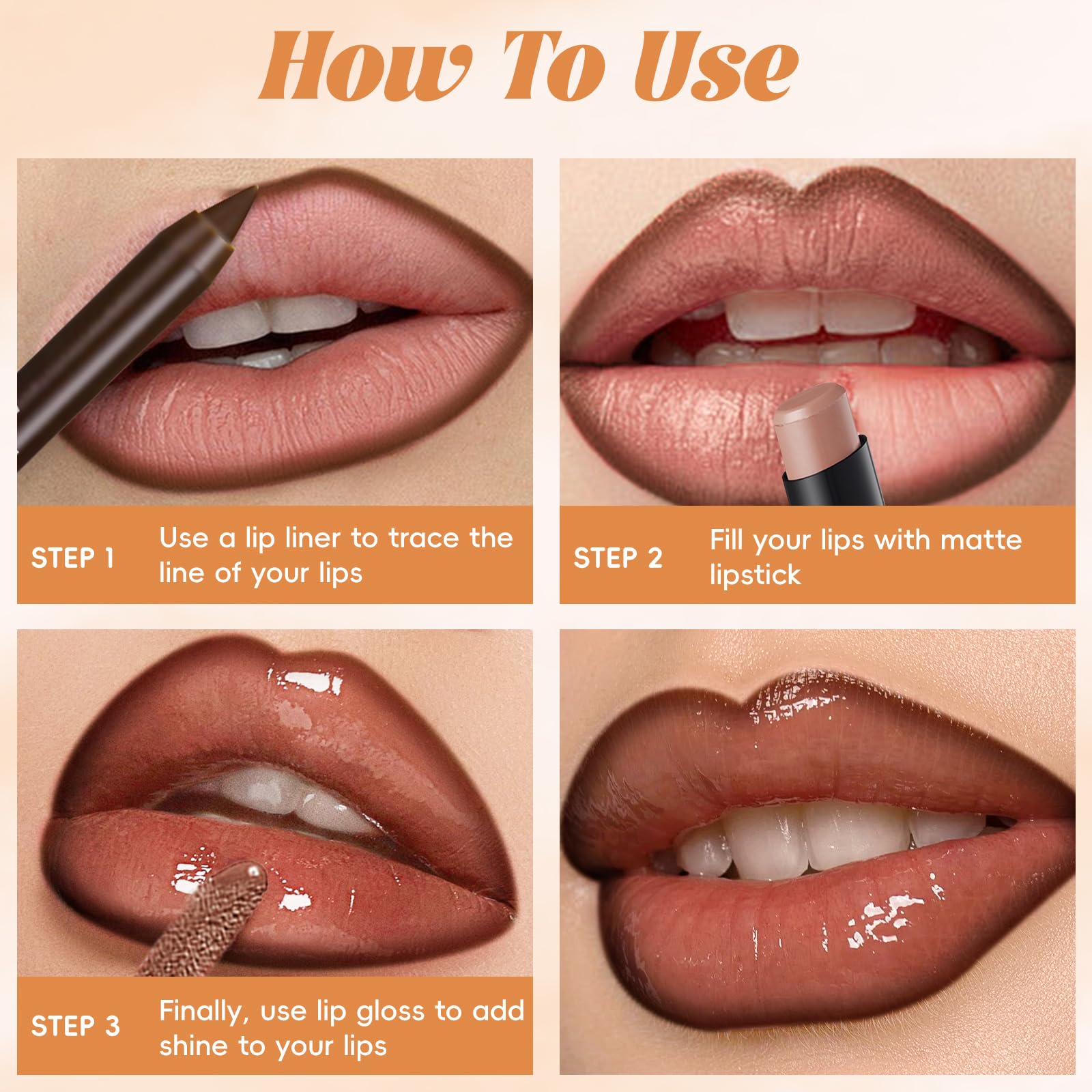 Noerrors Juicy Nude matte base and creamy liner for pigment and shape