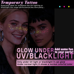 Noerrors UV-reactive freckles style A glow under blacklight for rave looks