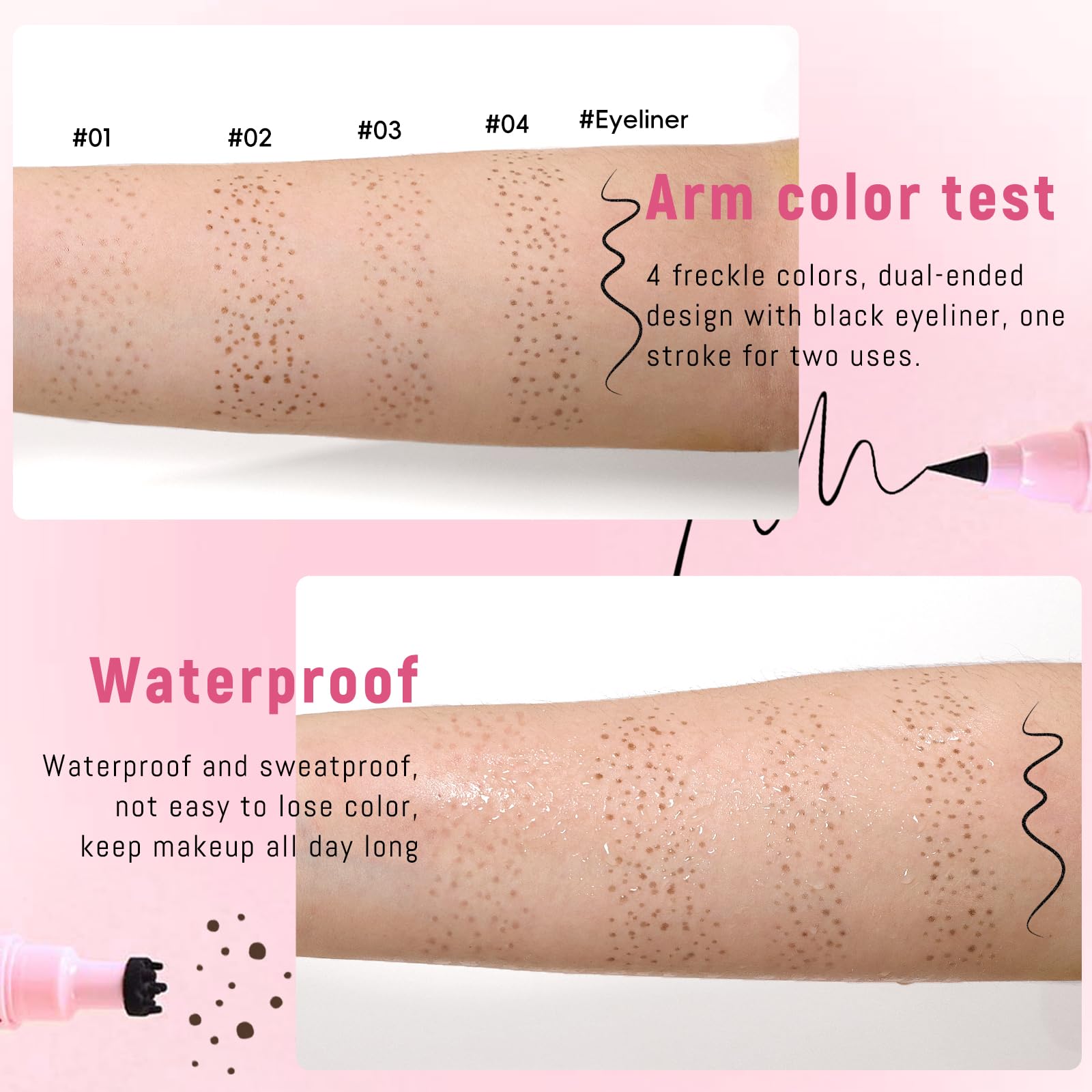 Noerrors waterproof formula provides long-lasting wear through daily activities and humid weather